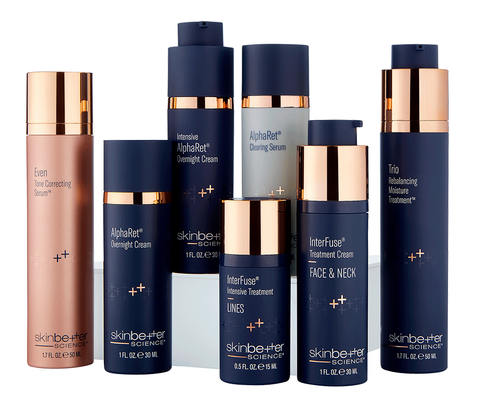 An array of Skinbetter products